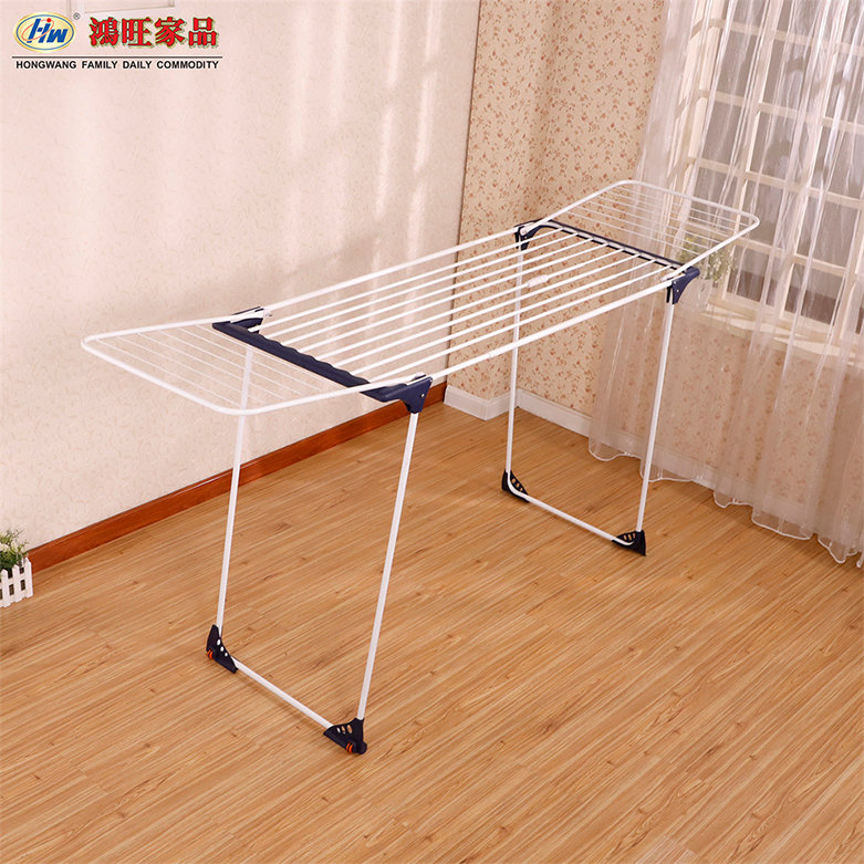 HW03-010L Foldable Movable Laundry Clothes Rack